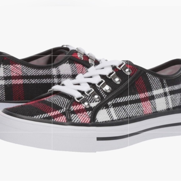 🆕 Tommy Hilfiger Plaid “Hill” LaceUp LowTop Sneaker, Size 8 - Picture 3 of 7